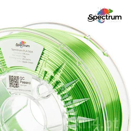 PLA SILK 1kg Apple Green - Verde Maça Acetinado 1.75mm - SPECTRUM FILAMENTS - Criaconsensos - Serviços Gráficos e Publicidade